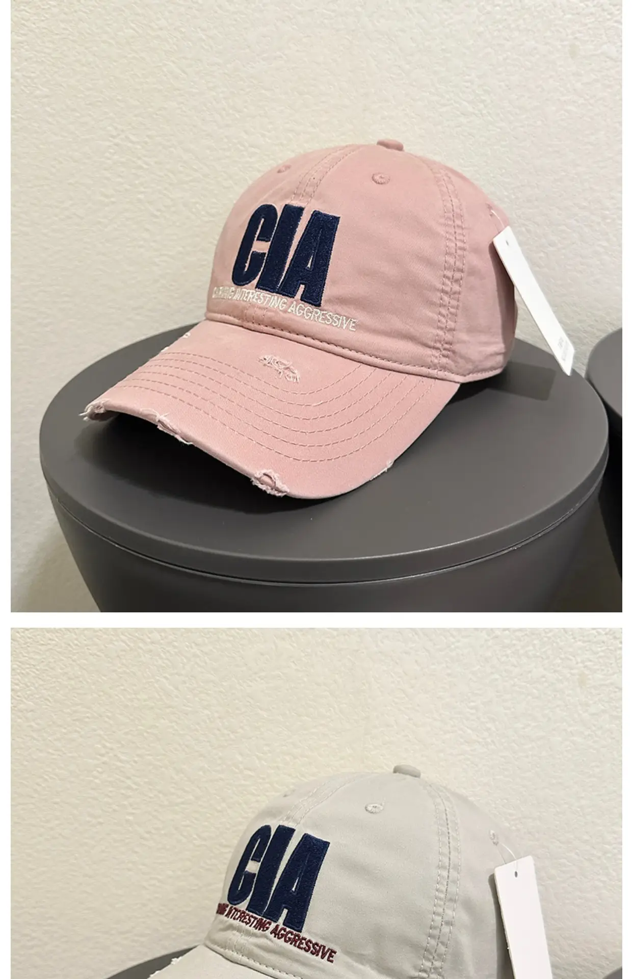 Purple GA Printed Women's Distressed Cap — feature 2