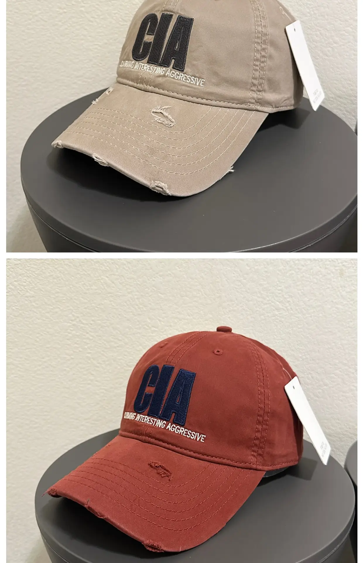 Purple GA Printed Women's Distressed Cap — feature 6