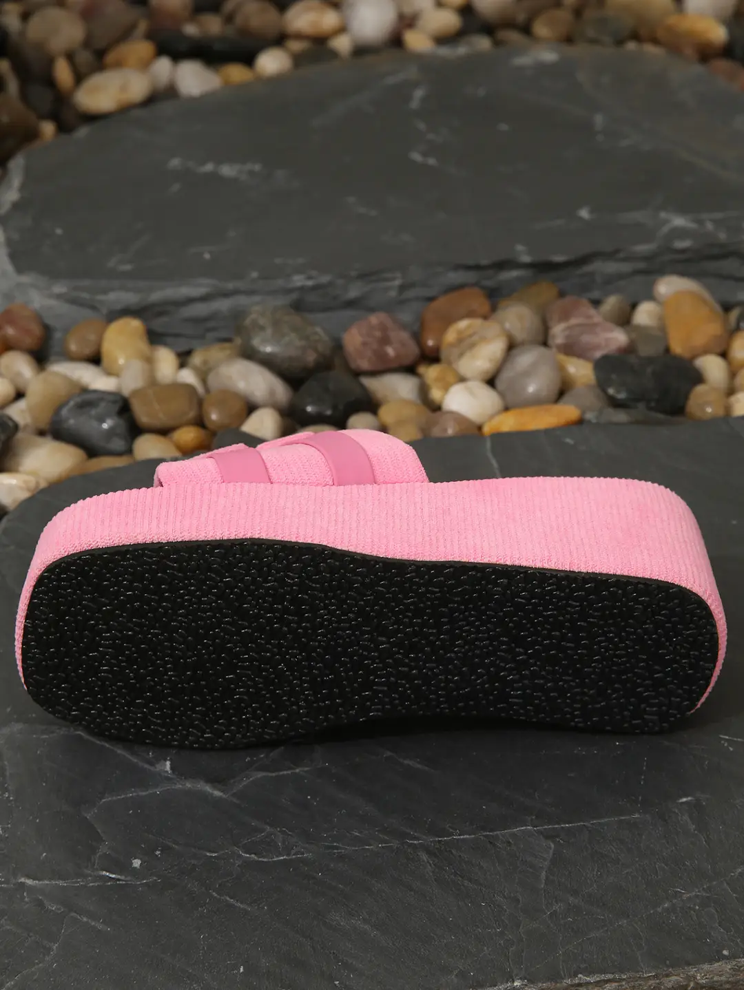 Ins Independent Station New Summer Square Buckle Thick Slippers Casual Outer Wear Beach Slippers Woolen Height-Increasing Women's Sandals — feature 6