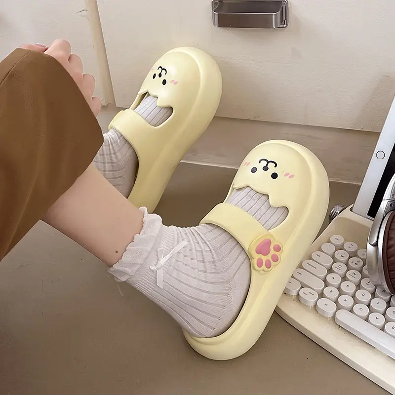 Mary Jane Sandals and Slippers Women's 2025 Summer New Style Outer Wear Cat Thick Sole Dung Slip-resistant Baotou Sandals and Slippers Trendy - Image 5