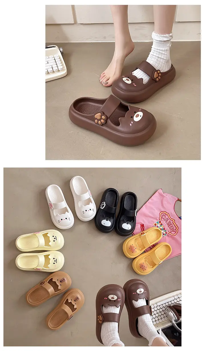 Mary Jane Sandals and Slippers Women's 2025 Summer New Style Outer Wear Cat Thick Sole Dung Slip-resistant Baotou Sandals and Slippers Trendy — feature 11