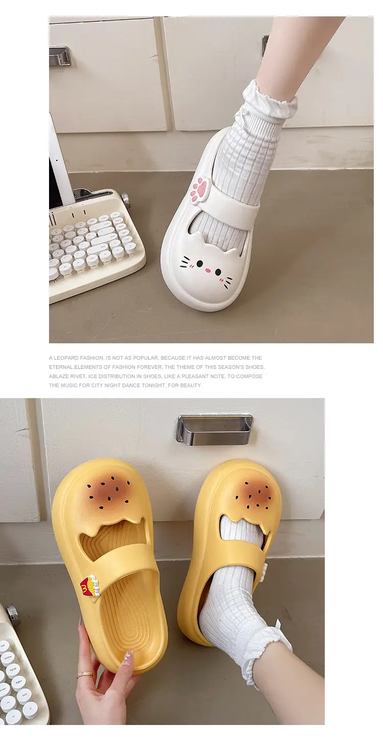 Mary Jane Sandals and Slippers Women's 2025 Summer New Style Outer Wear Cat Thick Sole Dung Slip-resistant Baotou Sandals and Slippers Trendy — feature 9