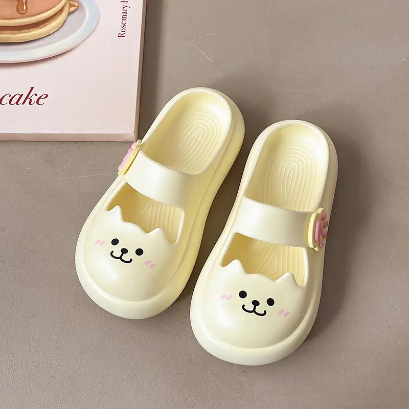 Mary Jane Sandals and Slippers Women's 2025 Summer New Style Outer Wear Cat Thick Sole Dung Slip-resistant Baotou Sandals and Slippers Trendy - Image 2