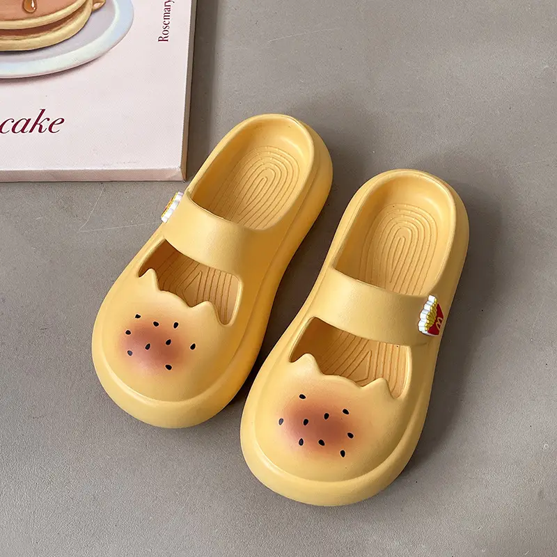 Mary Jane Sandals and Slippers Women's 2025 Summer New Style Outer Wear Cat Thick Sole Dung Slip-resistant Baotou Sandals and Slippers Trendy - Image 3
