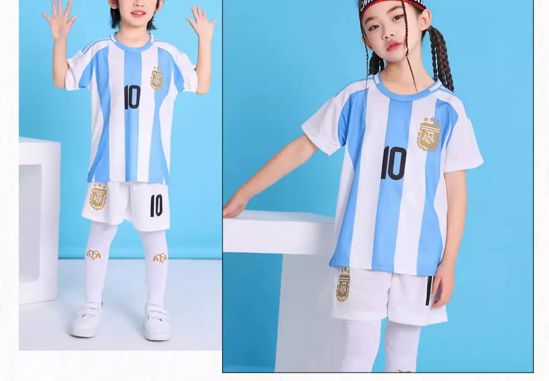 Children's Football Uniform suit Boys Messi Ronaldo Jersey Primary School Girls Class Competition Training Team Uniform Printing — feature 11