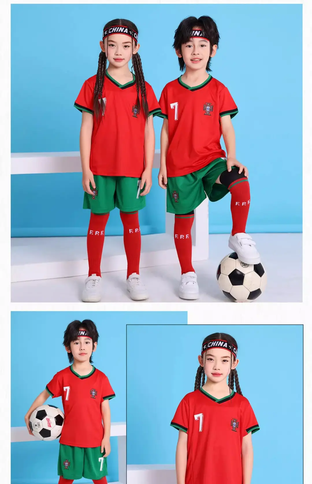 Children's Football Uniform suit Boys Messi Ronaldo Jersey Primary School Girls Class Competition Training Team Uniform Printing — feature 12