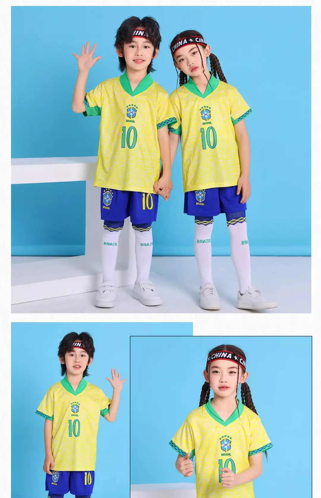 Children's Football Uniform suit Boys Messi Ronaldo Jersey Primary School Girls Class Competition Training Team Uniform Printing — feature 14