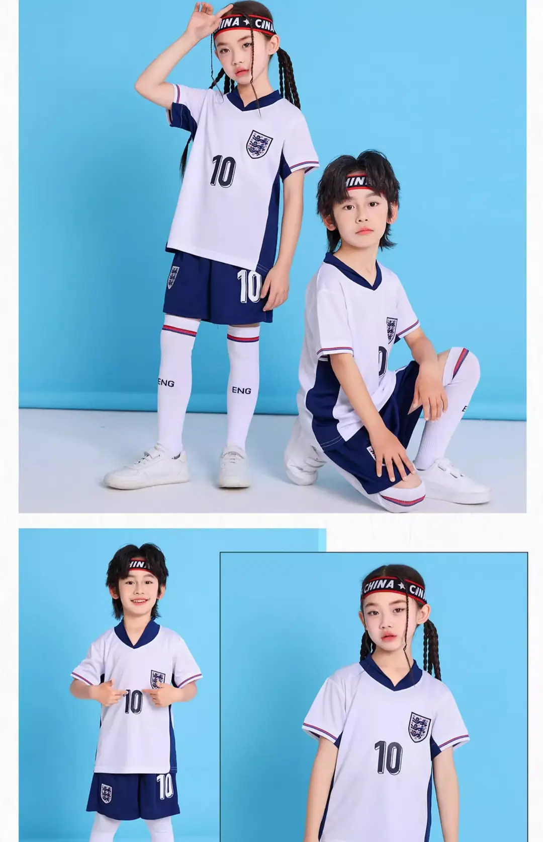 Children's Football Uniform suit Boys Messi Ronaldo Jersey Primary School Girls Class Competition Training Team Uniform Printing — feature 16
