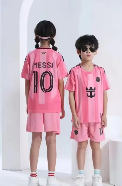 Children's Football Uniform suit Boys Messi Ronaldo Jersey Primary School Girls Class Competition Training Team Uniform Printing