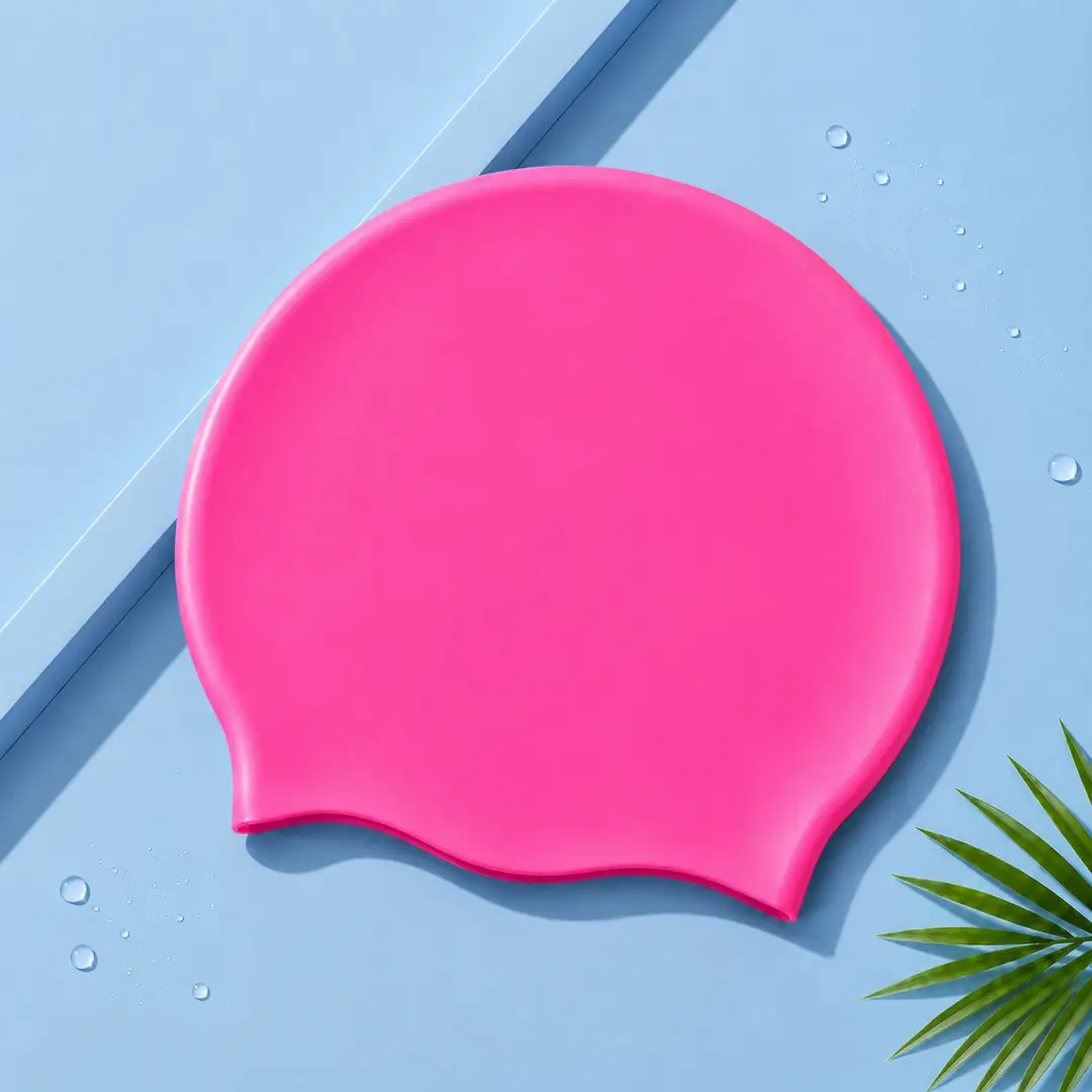 Adult men and women silicone swimming cap solid color swimming cap manufacturers wholesale high elastic waterproof swimming cap can be added LOGO