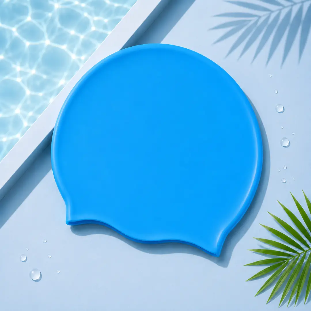 Adult men and women silicone swimming cap solid color swimming cap manufacturers wholesale high elastic waterproof swimming cap can be added LOGO