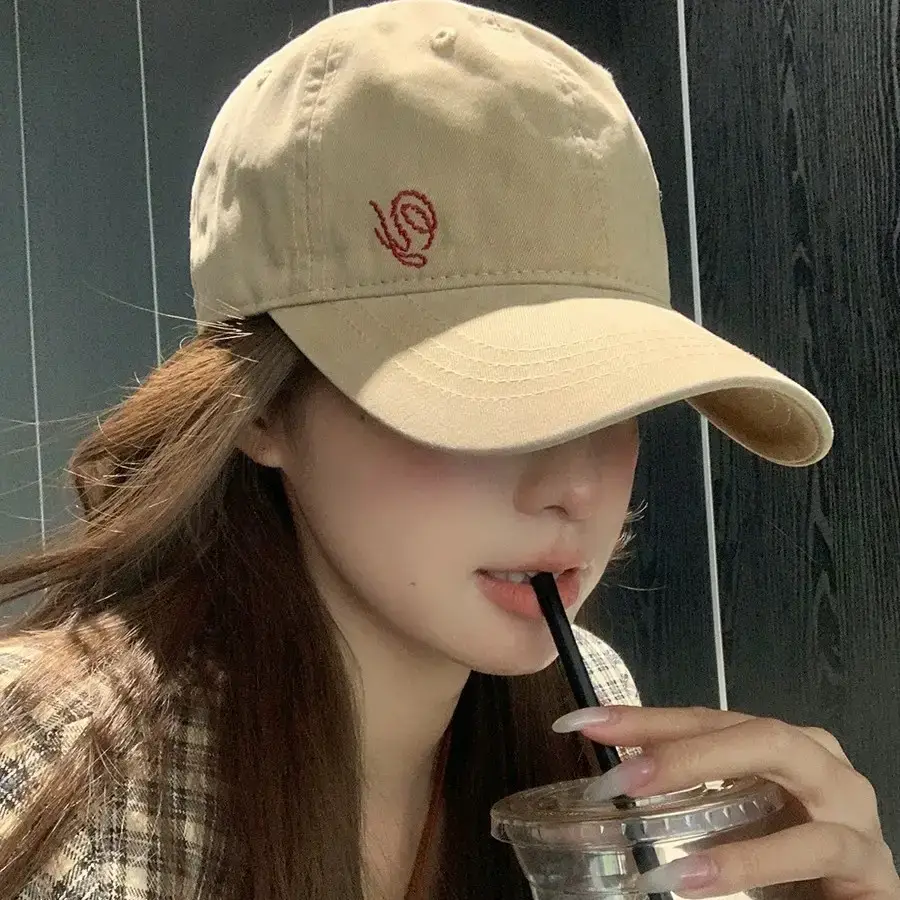 Women Korean Style Washed Embroidered Cap 2026 - Image 8