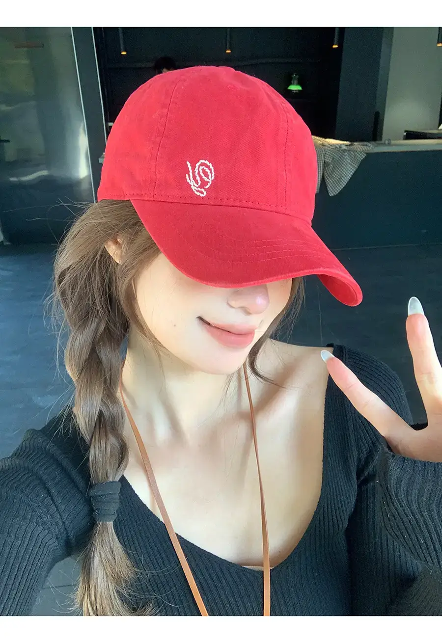 Women Korean Style Washed Embroidered Cap 2026 — feature 6