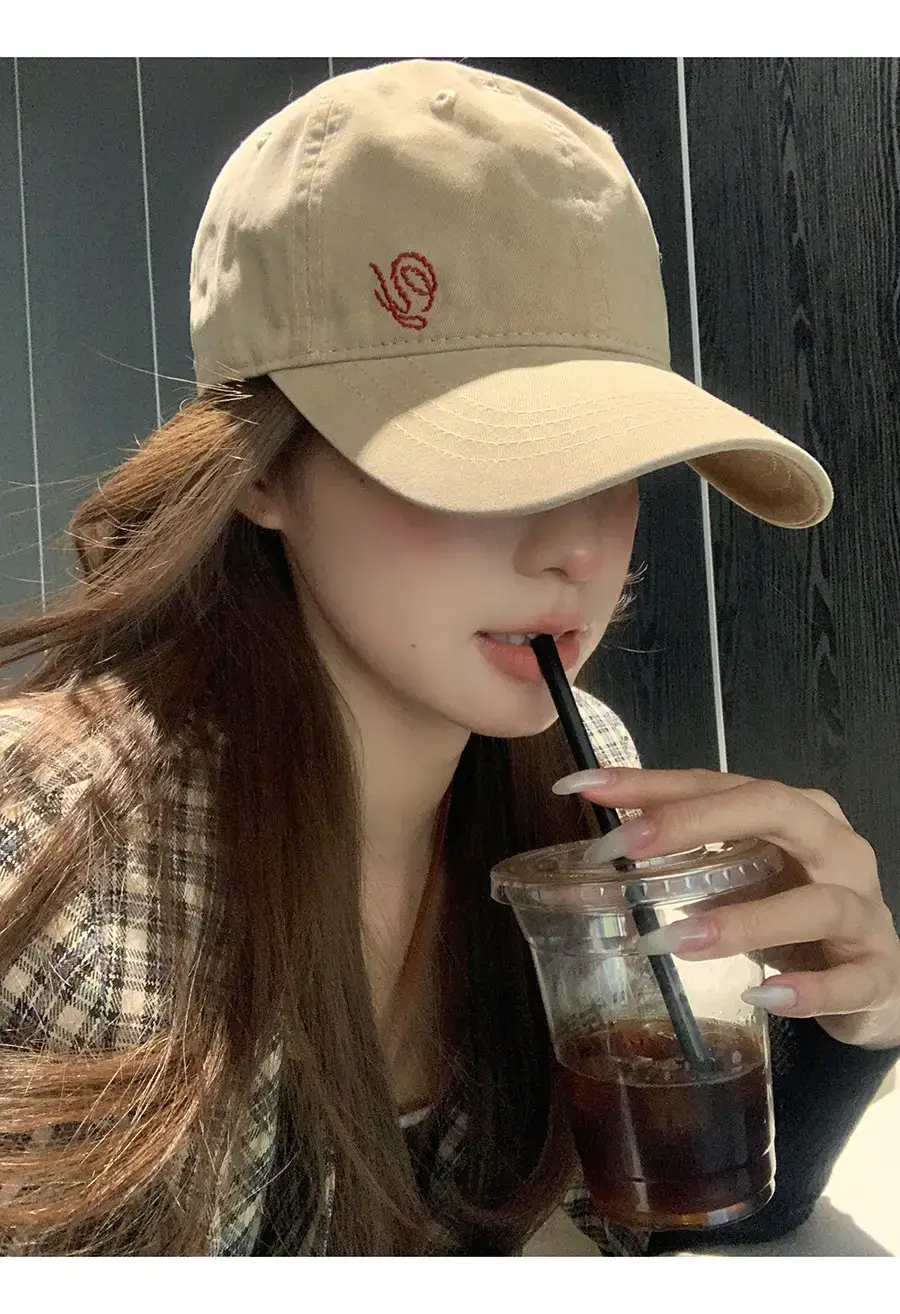 Women Korean Style Washed Embroidered Cap 2026 — feature 7