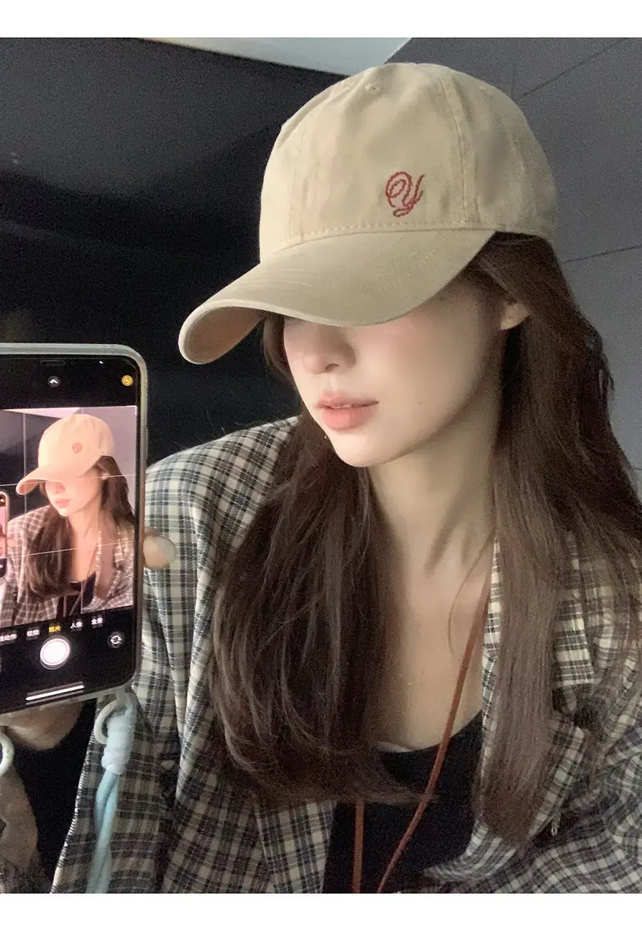 Women Korean Style Washed Embroidered Cap 2026 — feature 8