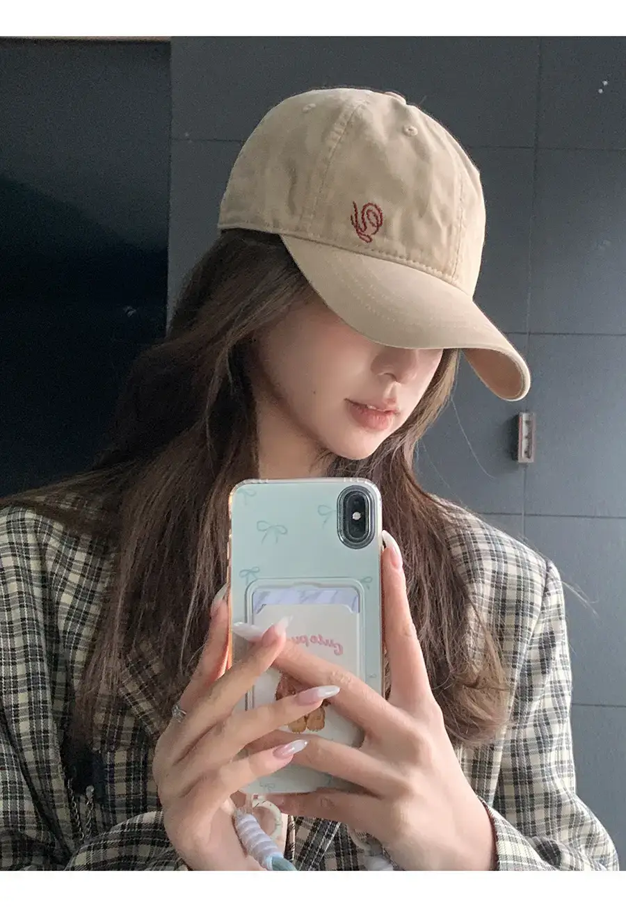 Women Korean Style Washed Embroidered Cap 2026 — feature 9