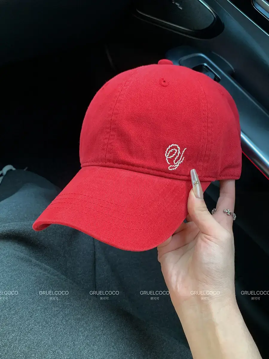 Women Korean Style Washed Embroidered Cap 2026 - Image 2
