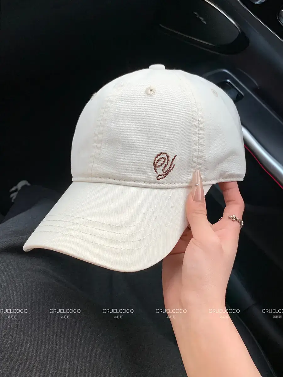 Women Korean Style Washed Embroidered Cap 2026 - Image 4