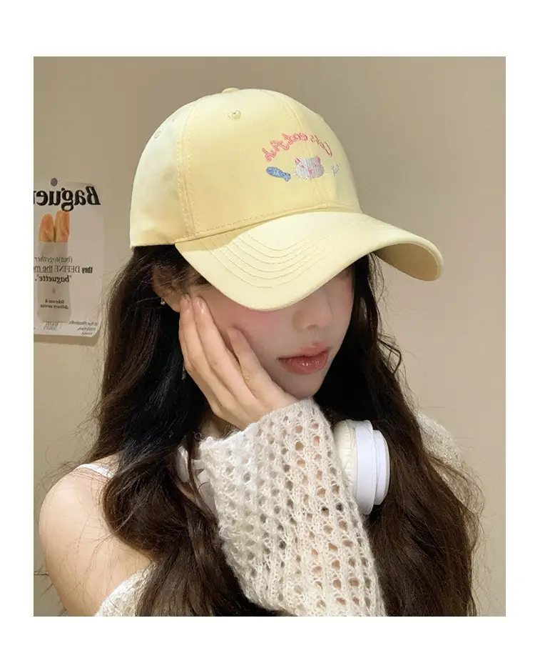 Cute Kitten Embroidered Baseball Cap Women Spring Summer — feature 11