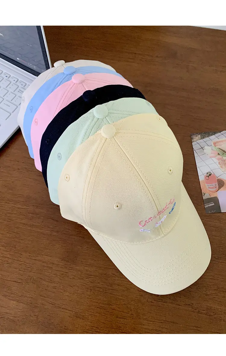 Cute Kitten Embroidered Baseball Cap Women Spring Summer — feature 15