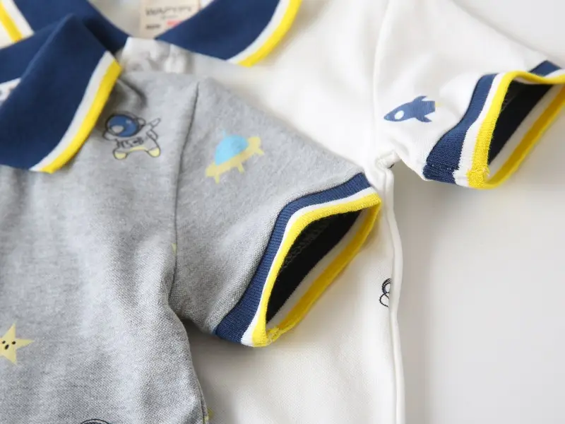 Children's Grey Printed Polo T-Shirt Short Sleeve Summer Boys — feature 8