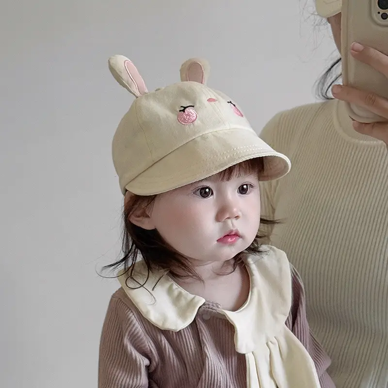 Baby Bunny Hat Pink Spring Summer Cap - Image 6