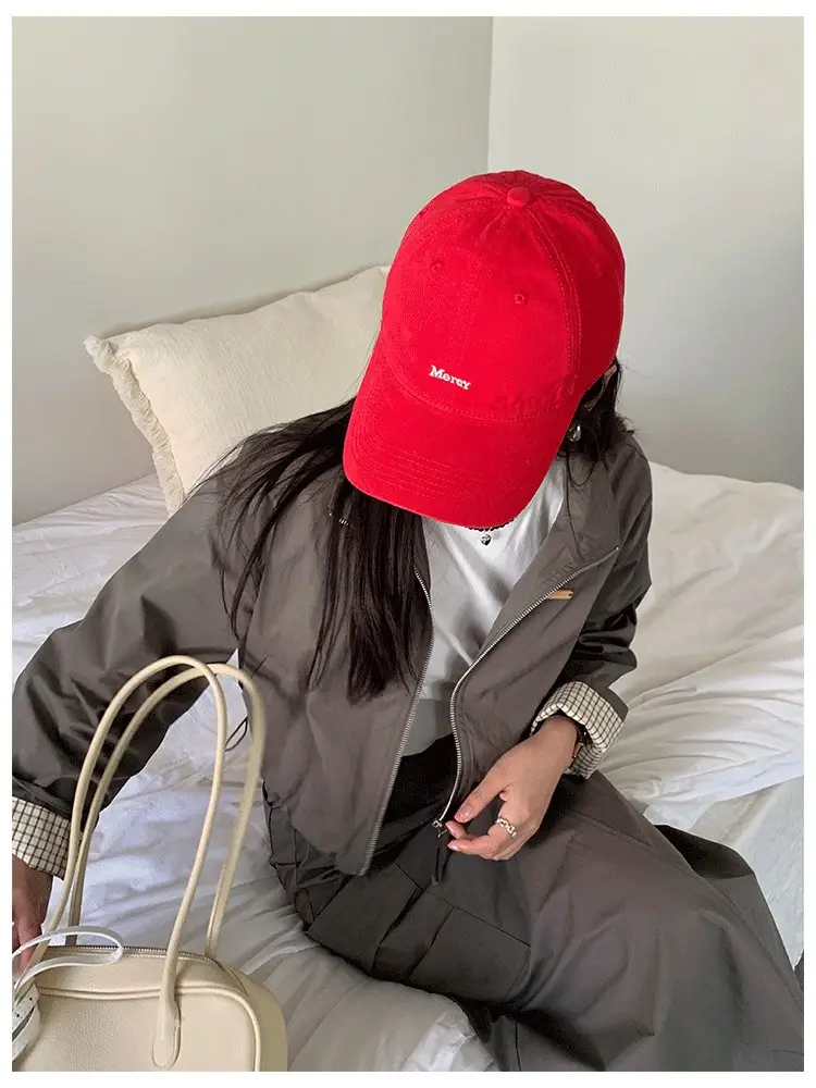 Korean Style Red Cap Sunscreen Cap for Men Women — feature 1