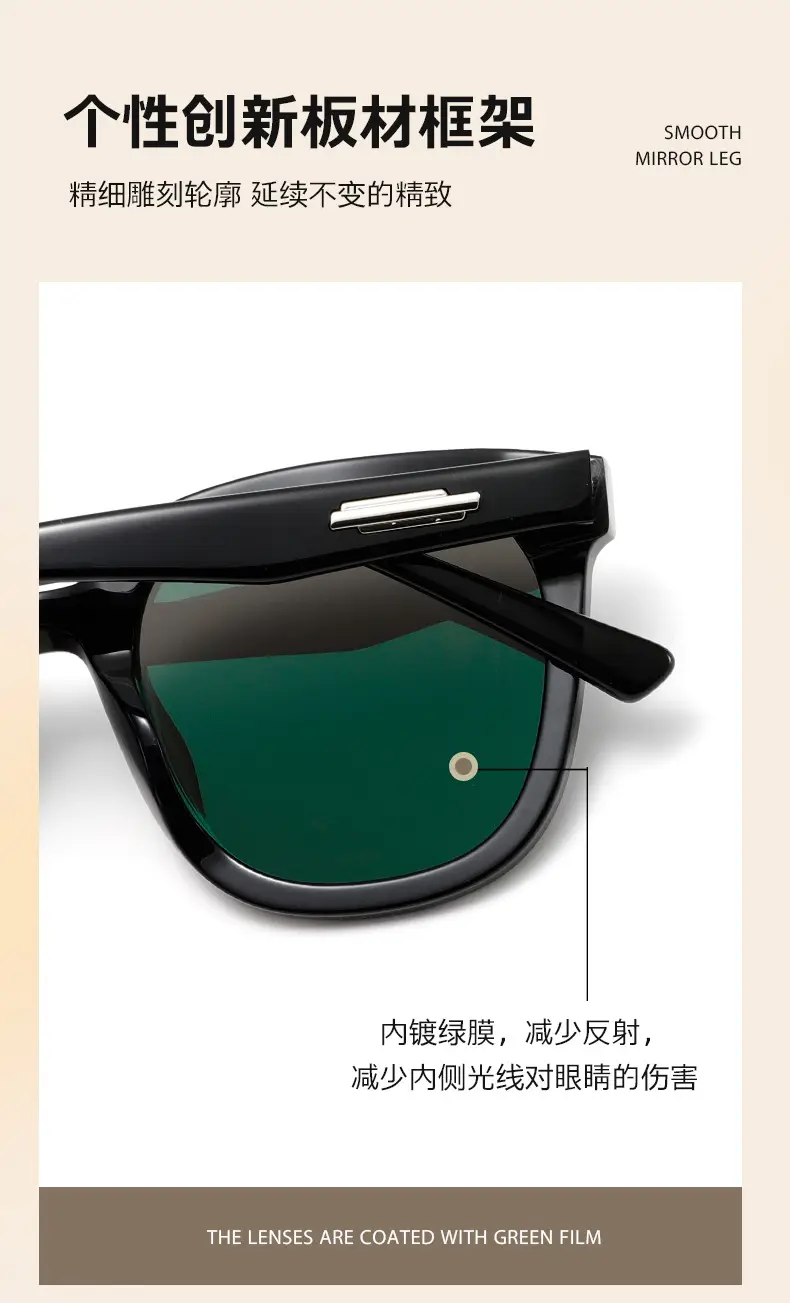 2025 New Plate Sunglasses UV Protection Black — feature 4
