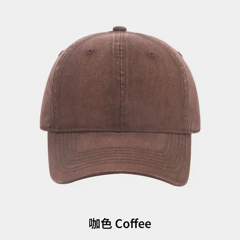 Dark Grey Washed Baseball Cap Plus Size Sunshade - Image 4