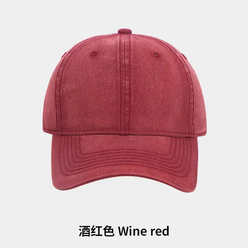 Dark Grey Washed Baseball Cap Plus Size Sunshade - Image 5