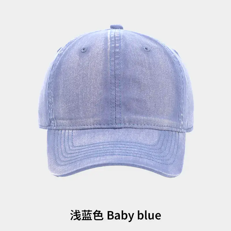 Dark Grey Washed Baseball Cap Plus Size Sunshade - Image 6