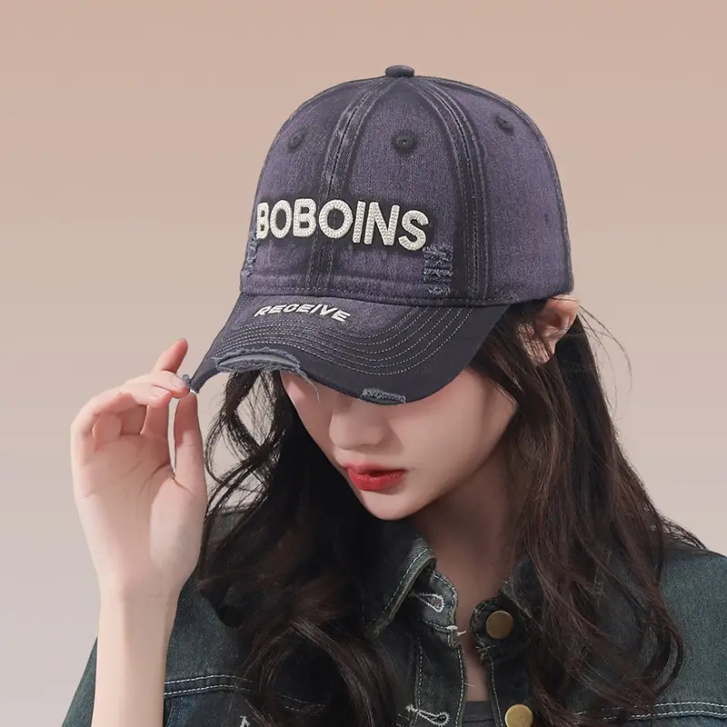 Women Korean-style Retro Baseball Cap with Letter Embroidery — feature 15