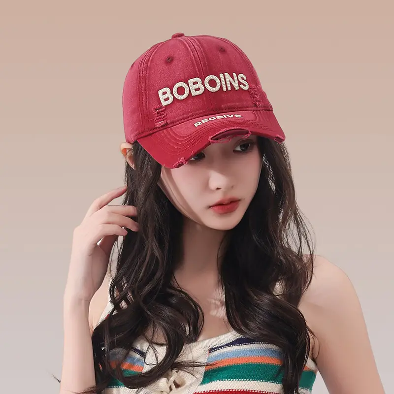 Women Korean-style Retro Baseball Cap with Letter Embroidery - Image 2