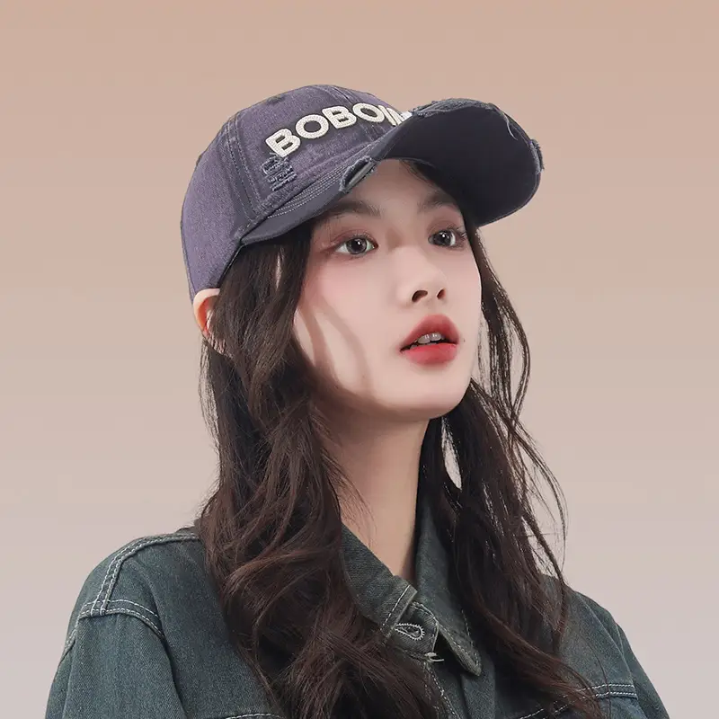 Women Korean-style Retro Baseball Cap with Letter Embroidery - Image 5