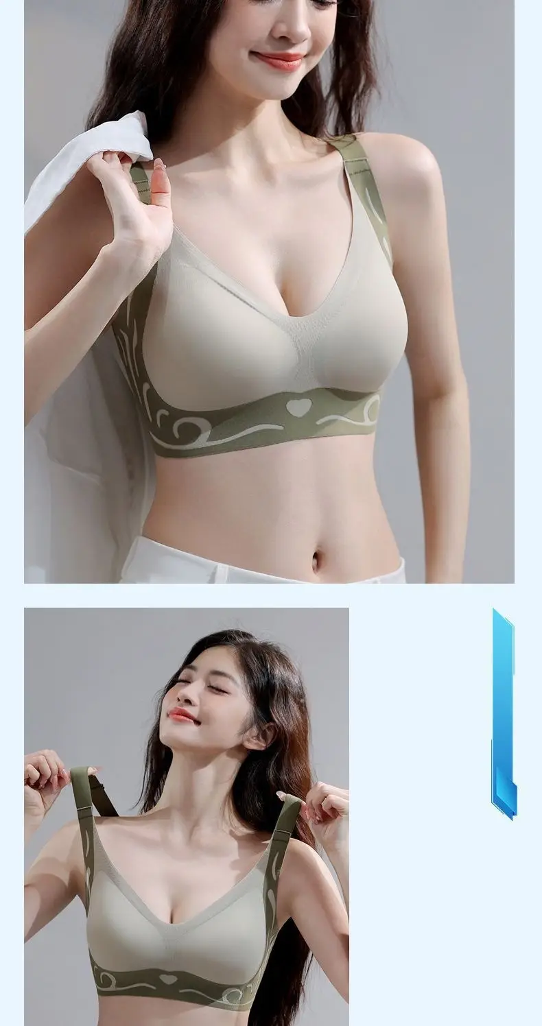 Color-Blocked Backless Bra Without Underwire, Gathers and Lifts the Side Breasts, Breathable Thin Style, Women's Summer Thin Bra — feature 20
