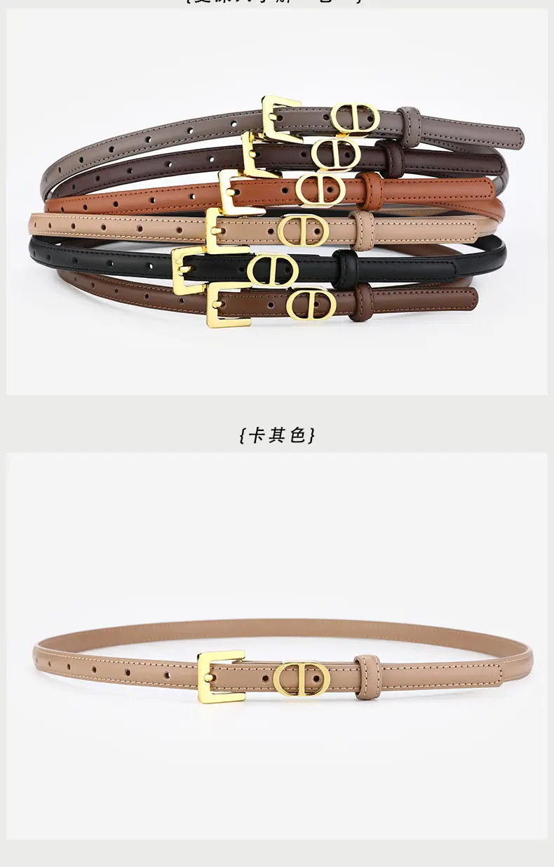 Women's D-Braceled Belt with Cowhide Leather — feature 7