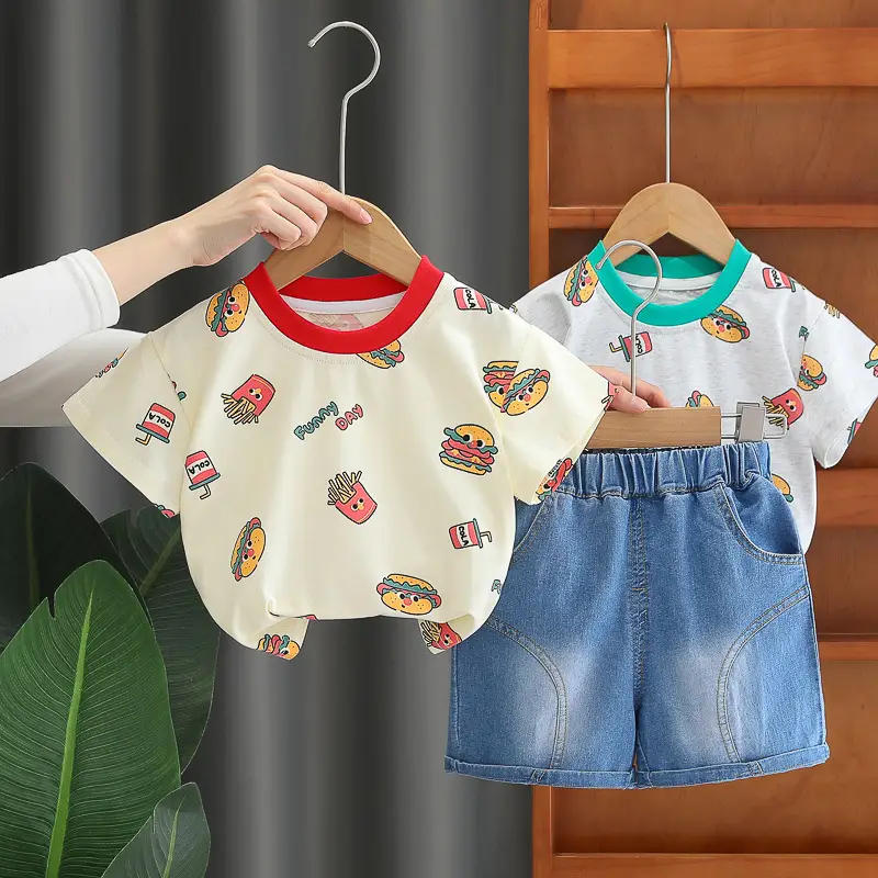 Boys Cartoon T-Shirt Shorts 2025 Summer Suit - Image 4