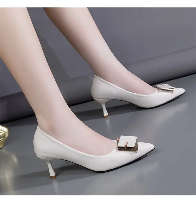 Women Pointed Toe Rhinestone Heels White 2026 — feature 6