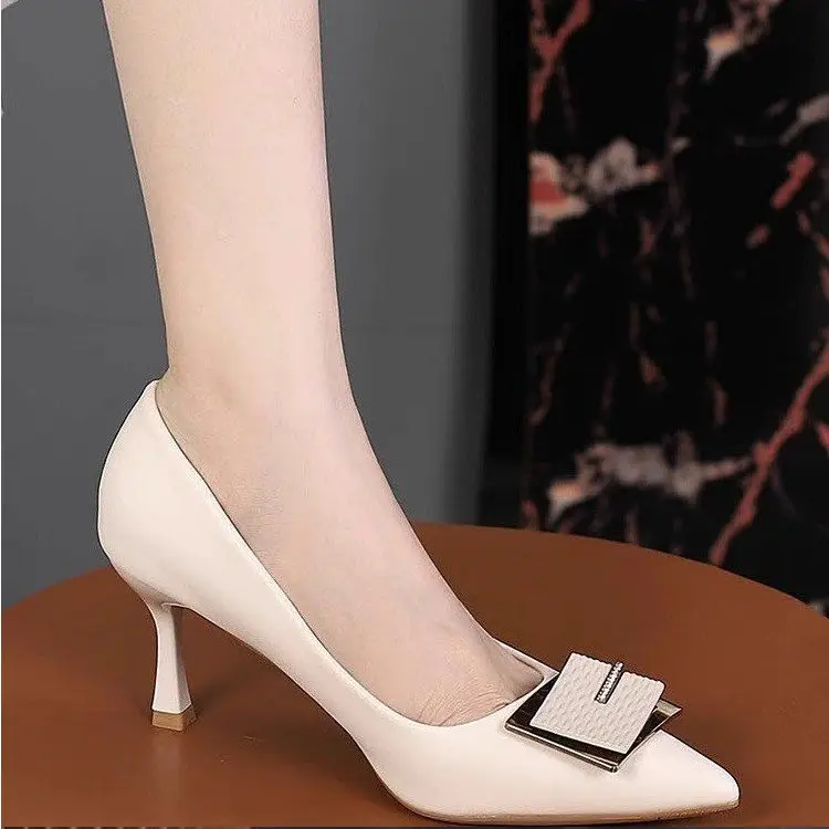 Women Pointed Toe Rhinestone Heels White 2026 - Image 4