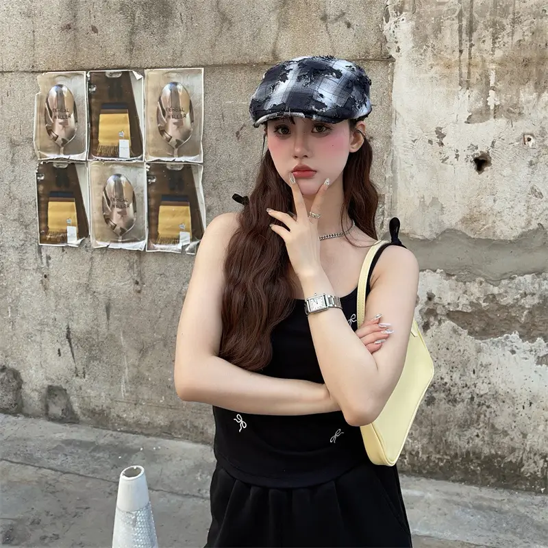 Retro Distressed Black Hat Women's Fashion — feature 10