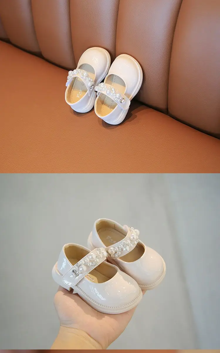 White Pearl Embellished Baby Shoes 0-3Yrs Non-Slip — feature 14