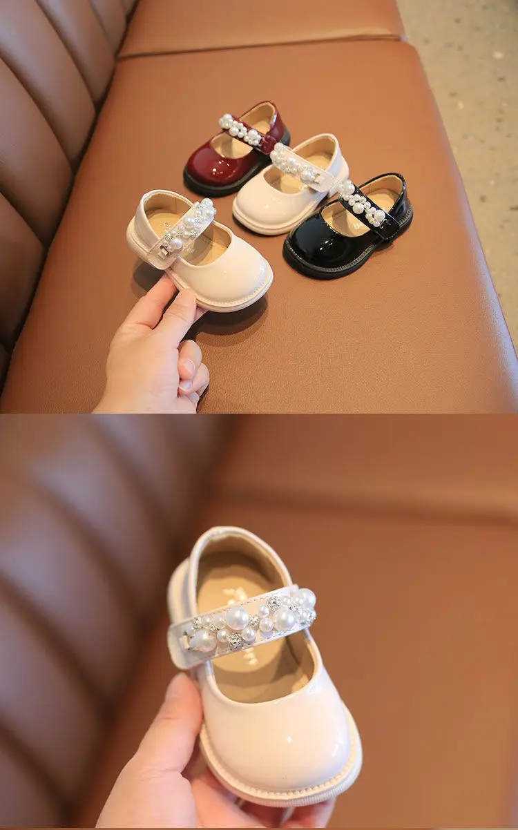 White Pearl Embellished Baby Shoes 0-3Yrs Non-Slip — feature 8