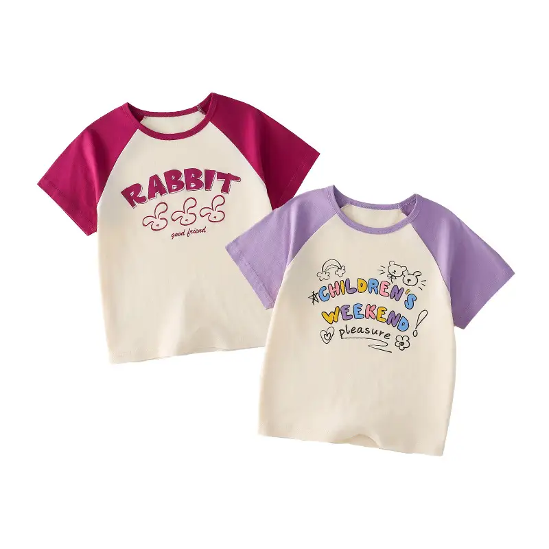 Cotton Rabbit T-Shirt Boys Girls Summer Pack - Image 4