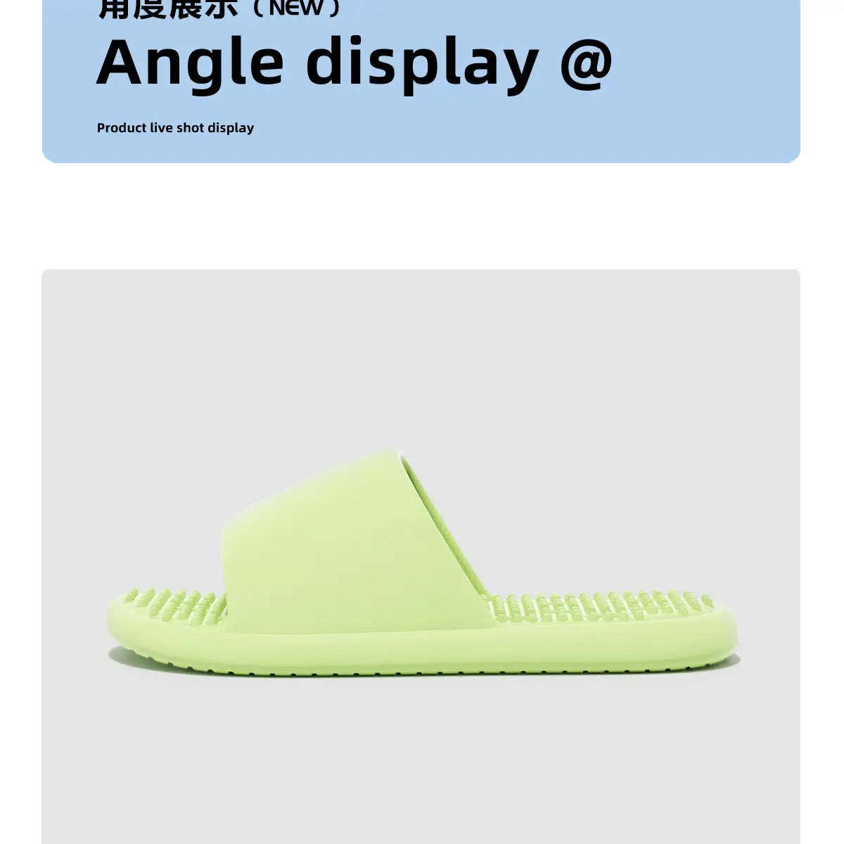 Men's Green Leak-Proof Bath Slippers with Quick-Drying Design — feature 19