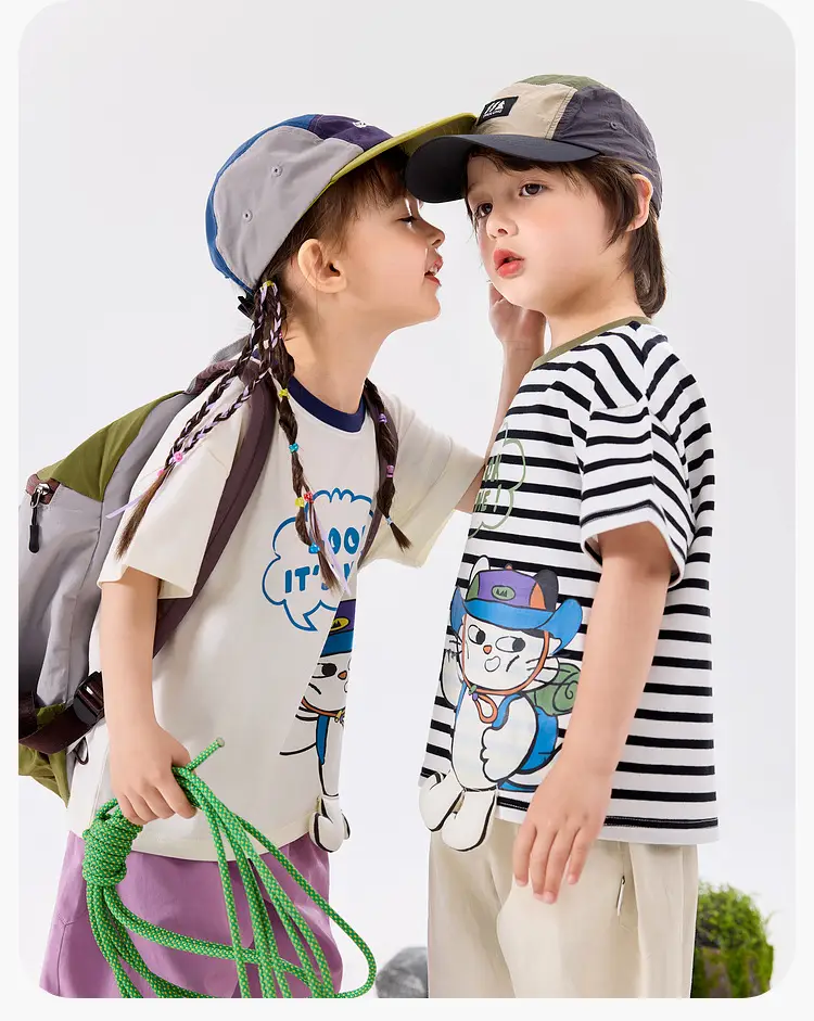 Children's Doodle T-Shirt 7A Bacteriostasis Summer Wear — feature 30