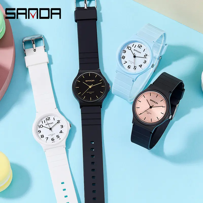 Sanda Black Quartz Watch for Men Women School Party Exam - Image 11