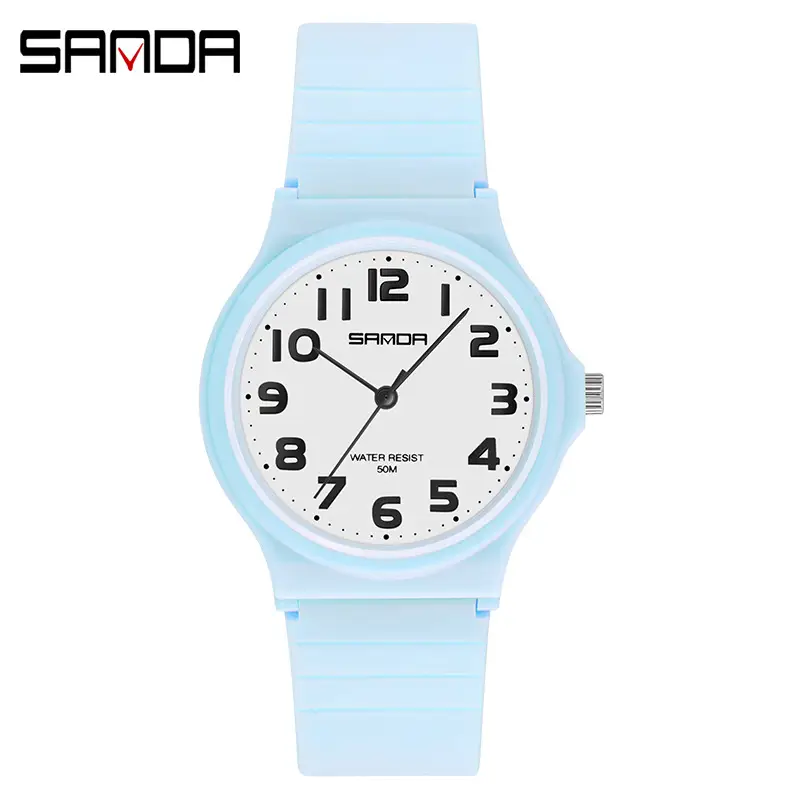 Sanda Black Quartz Watch for Men Women School Party Exam - Image 8