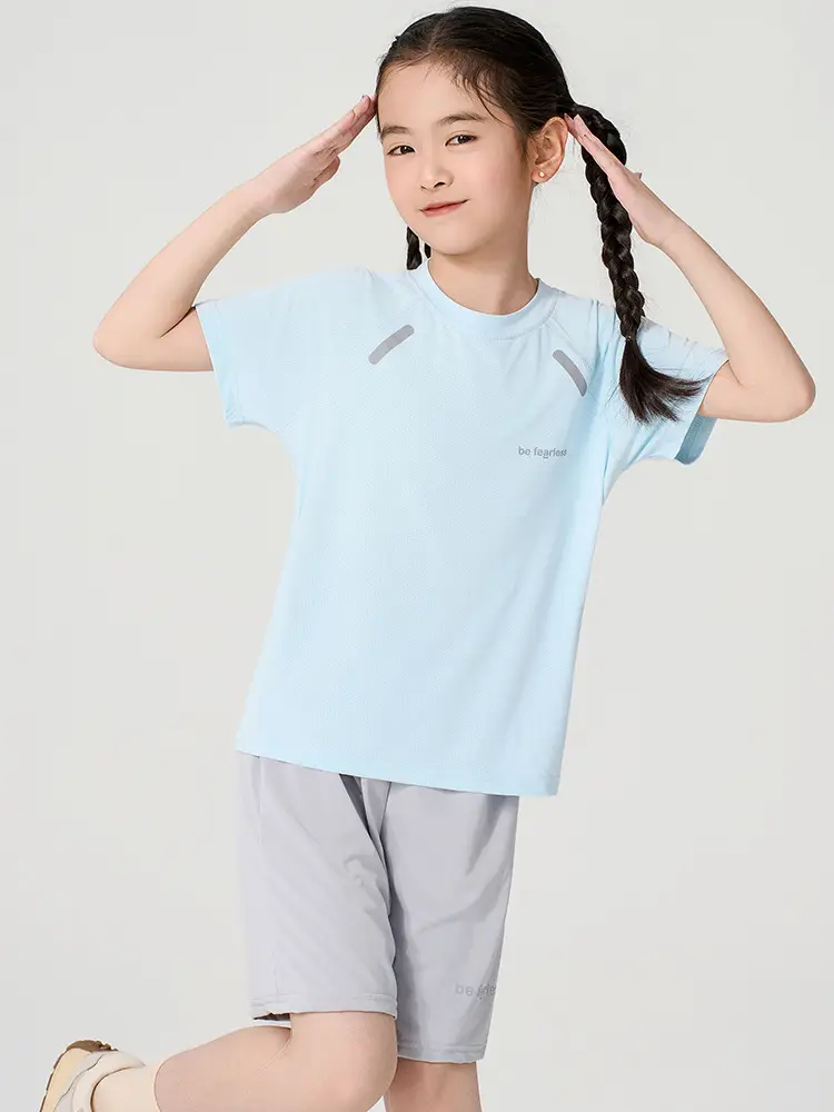 Boys Ice Silk Mesh Shorts Set Summer Large Kids - Image 9