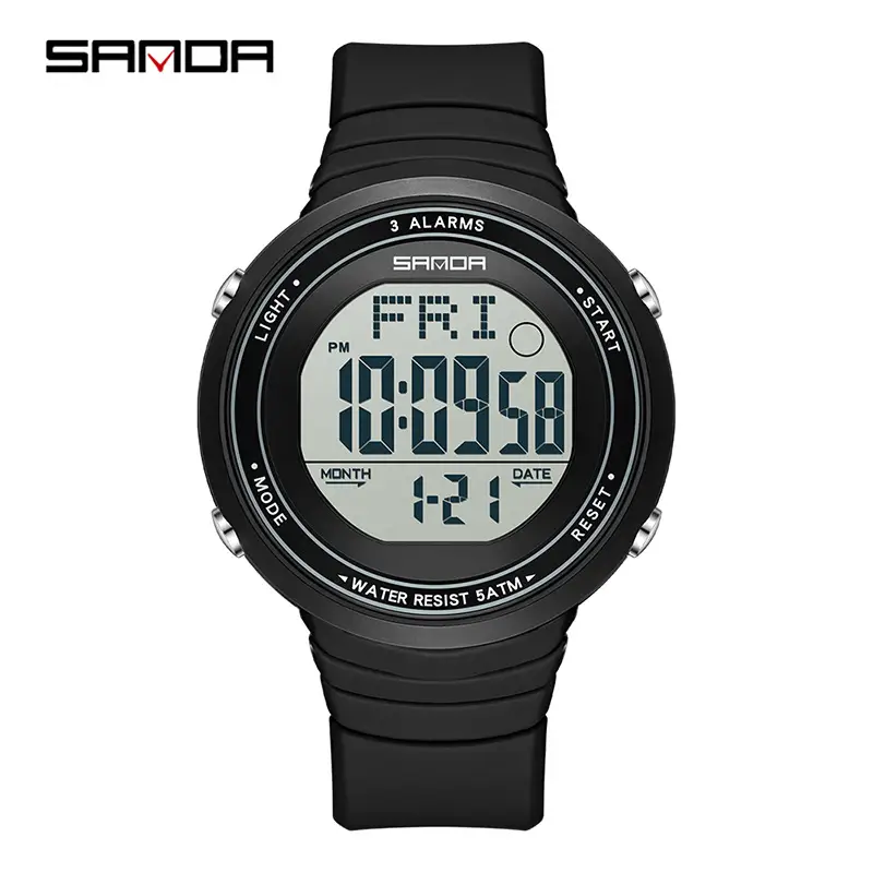Sanda Waterproof Luminous Men's Sports Watch 43mm - Image 3
