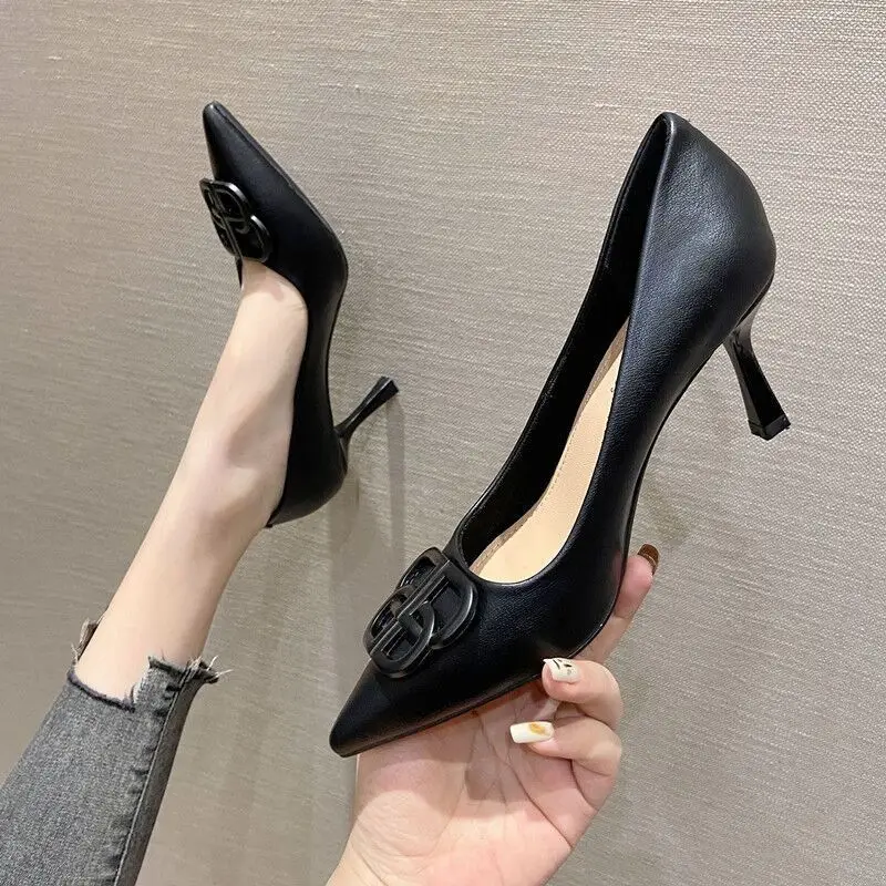 Black Stiletto High Heels Women's 2026 Spring Autumn - Image 3